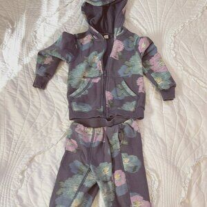 Little Girl Sweat Suit with Hoodie, 2T